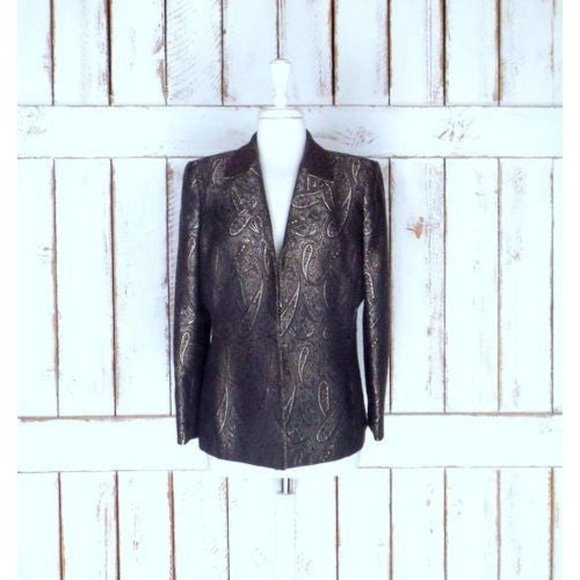 Vintage Kasper paisley jacquard brocade tapestry blazer